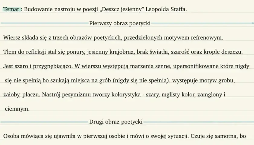 "Deszcz jesienny" Staffa: Dekadencja, symbolizm i co naprawdę znaczy?