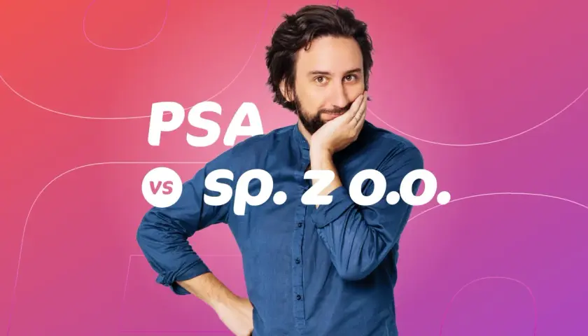 Mężczyzna zastanawia się nad wyborem między spółkami kapitałowymi: PSA vs. sp. z o.o.