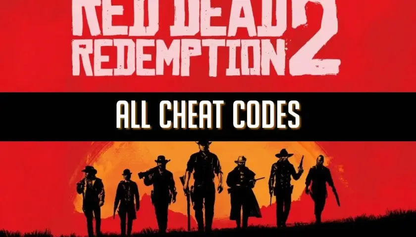 Kody do RDR2: grupa rewolwerowców na tle zachodzącego słońca.