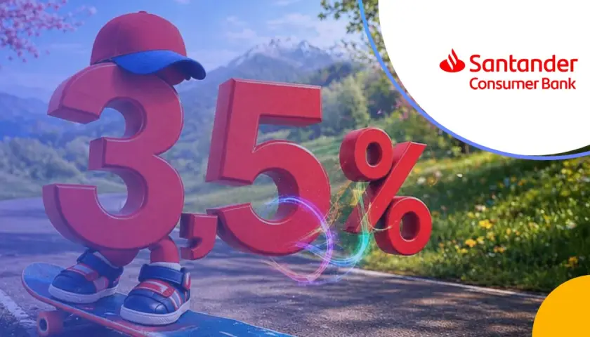 3,5% na koncie oszczędnościowym bez konta osobistego. Santander Consumer Bank zaprasza do skorzystania z oferty.