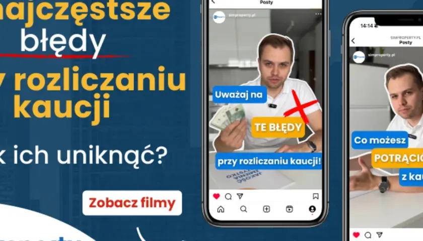 Najczęstsze błędy przy rozliczaniu kaucji. Zobacz filmy, by uniknąć potrąceń. Wzór rozliczenia kaucji za wynajem.
