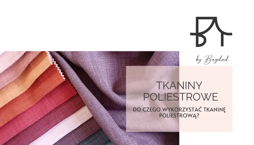 Próbki tkanin w odcieniach różu, pomarańczy i czerwieni. Dowiedz się, co to za materiał poliester i do czego go wykorzystać.