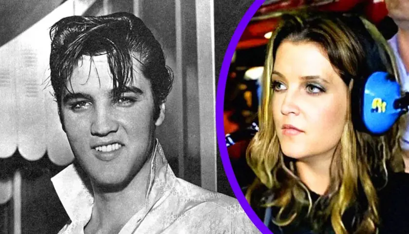 Elvis Presley i jego córka Lisa Marie Presley.