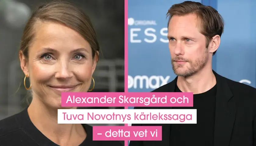 Alexander Skarsgård och Tuva Novotny i en kärlekssaga – detta vet vi.