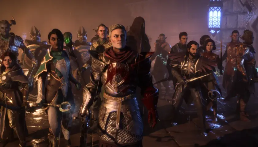 Grupa bohaterów z Dragon Age: Veilguard, gotowa do walki. Czekamy na recenzje na Metacritic!