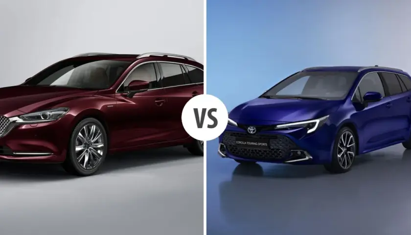 Porównanie Mazda 6 kombi i Toyota Corolla Touring Sports. Sprawdź mazda 6 wymiary i konkurencyjność.