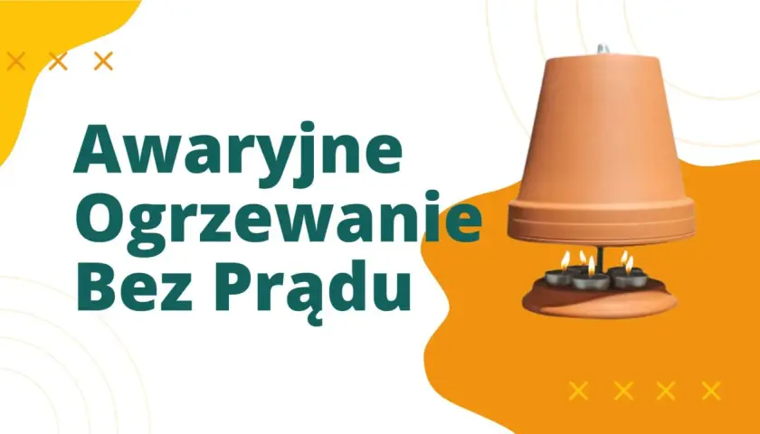 Awaryjne ogrzewanie domu bez prądu: doniczka i świeczki tworzą prosty sposób na ciepło.