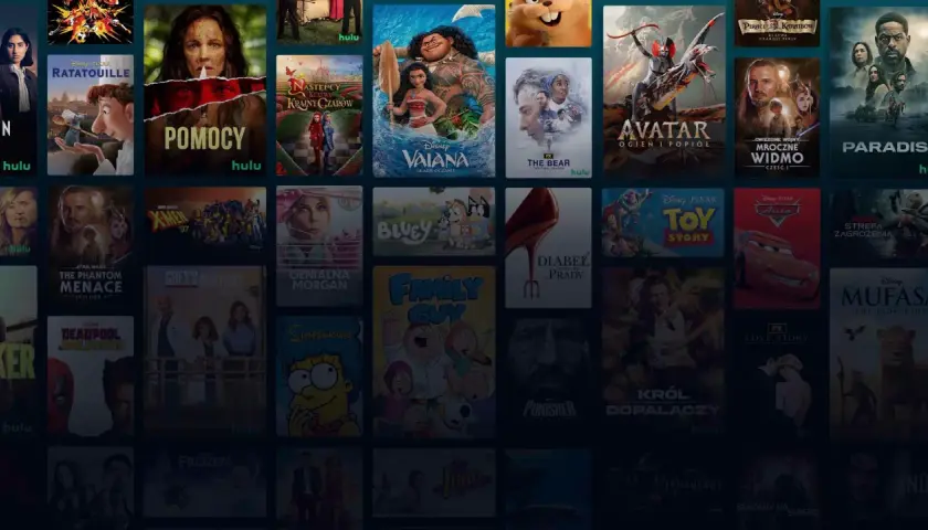 Ekran Hulu z filmami i serialami, jak "Ratatuj", "Vaiana" i "Avatar". Dowiedz się, jak wykupić Disney Plus, by oglądać te tytuły.