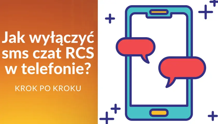 Jak wyłączyć sms czat RCS w telefonie? Instrukcja krok po kroku. Ikona telefonu z dymkami czatu.