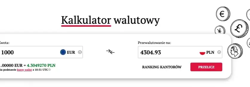 Ile złotych to 80 euro, dolarów lub funtów? Sprawdź przelicznik