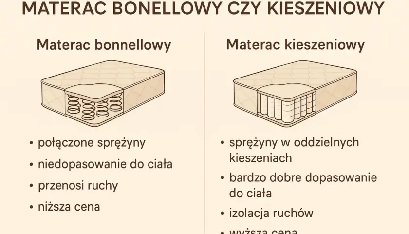 Materac bonelowy czy kieszeniowy - który wybór zapewni lepszy komfort?