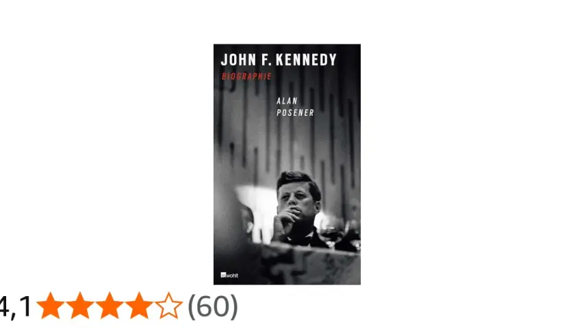 Buchcover: John F. Kennedy Biografie von Alan Posener. Ein nachdenklicher Kennedy blickt nach unten.
