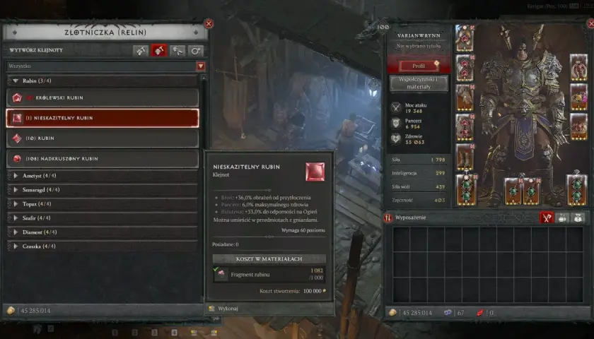 Diablo 4: Złotniczka tworzy Nieskazitelny Rubin, by wzmocnić postać Varianwrynn.