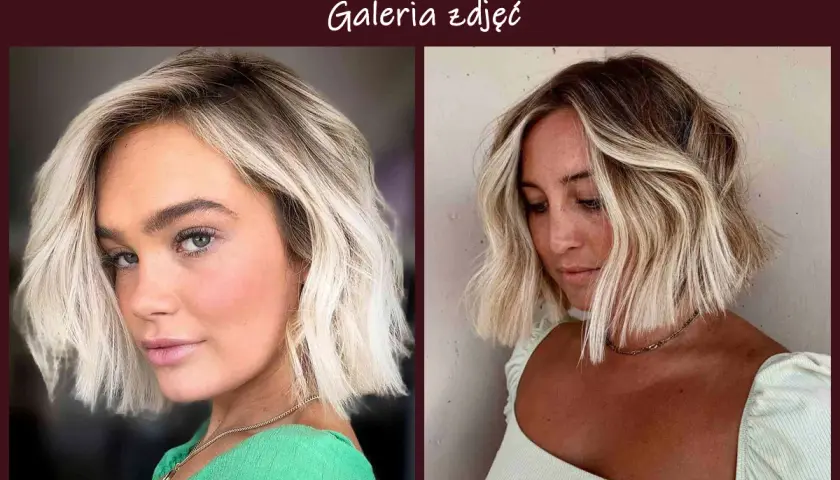 Dwie kobiety z modnym blond bobem i naturalnym odrostem, tworzącym subtelny kontrast.