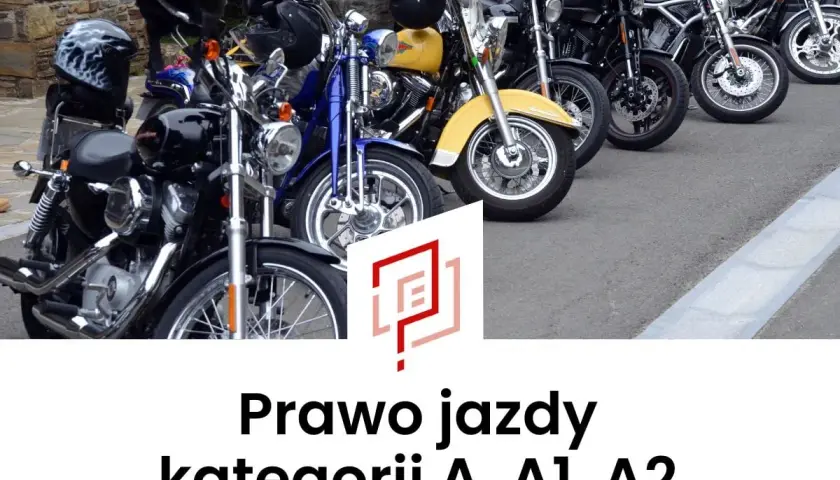 Rząd motocykli, od klasycznych po sportowe, idealnych do zdobycia prawo jazdy na ścigacz kategorii A, A1, A2.