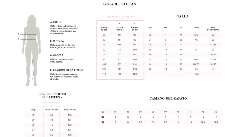 Talla 32 de pantalón mujer: ¿XXS o L? Guía definitiva