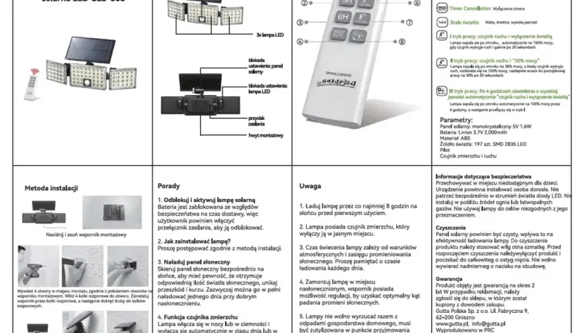 Jak naładować lampę solarną bez słońca? Panel solarny ładuje się nawet w pochmurne dni, ale pełne naładowanie wymaga słońca.