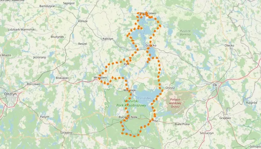 Najlepsze trasy rowerowe Mikołajki z mapą i opisami tras
