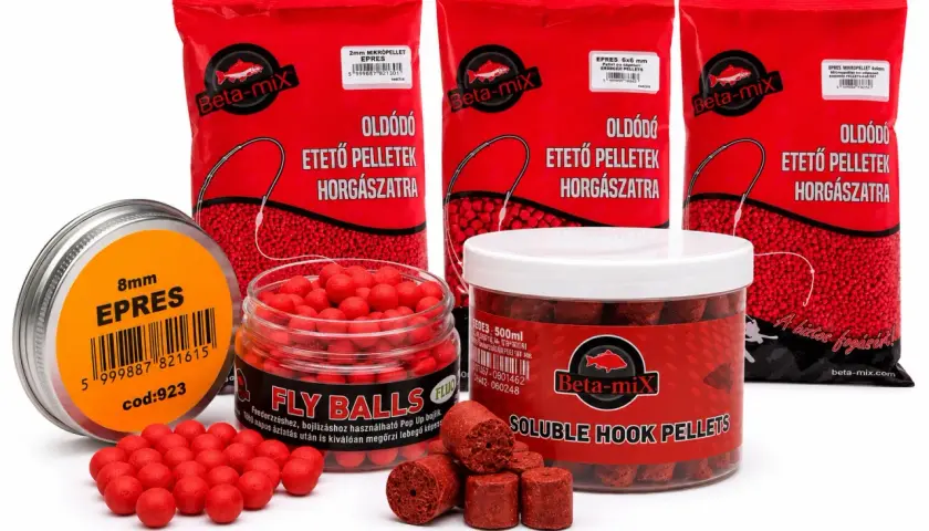 Na co bierze jesiotr? Na czerwone, pachnące pellety i kulki proteinowe Beta-mix.