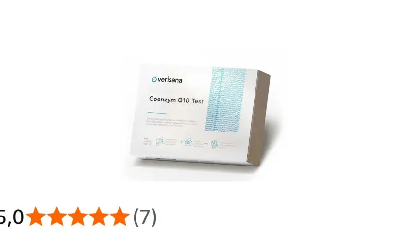 Verisana Coenzym Q10 Test-Kit für Ihren Blutwert. Einfach zu Hause anwenden und Ergebnisse erhalten.
