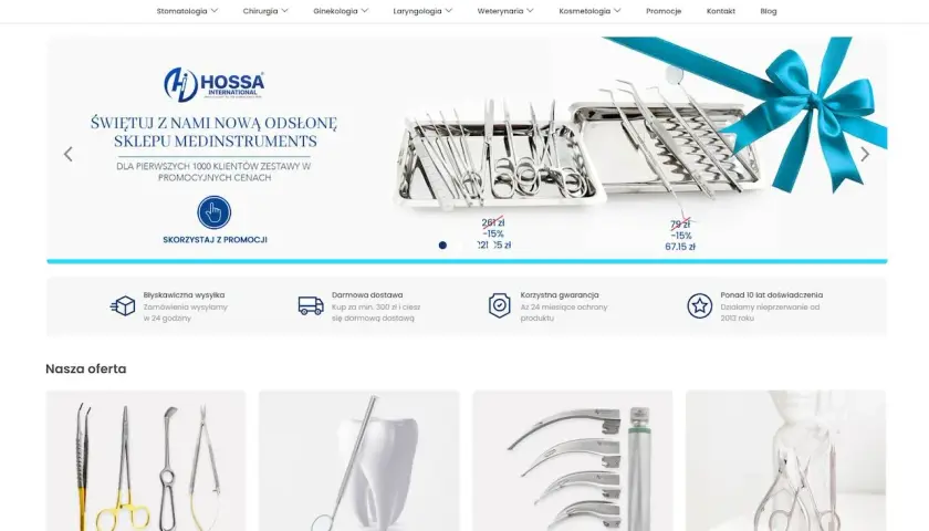 Zestawy narzędzi medycznych ze stali chirurgicznej, które nie przewodzą prądu, na promocji.
