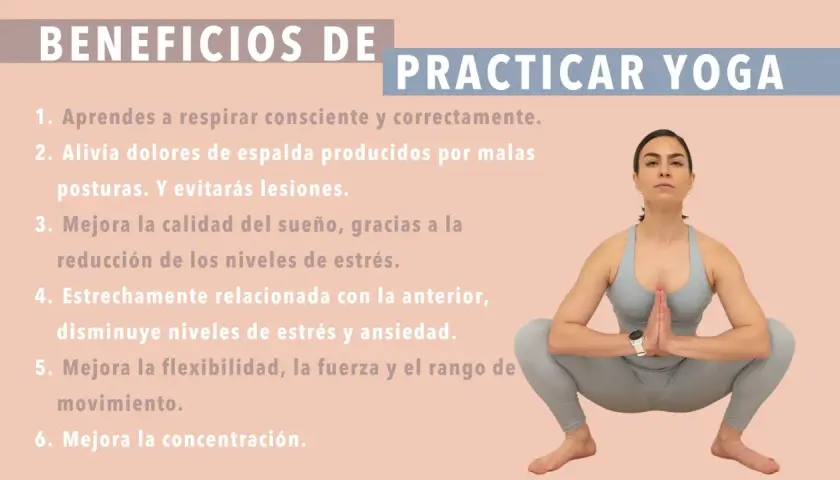 Descubre los beneficios del yoga: mejora tu respiración, alivia dolores, duerme mejor y reduce el estrés. ¡Una práctica transformadora!