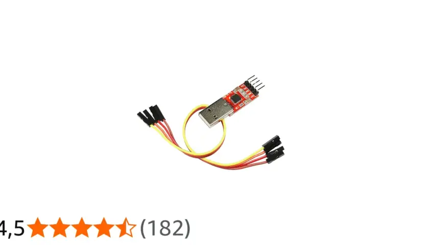 USB-UART-Adapter mit Kabeln für verschiedene uart baud rates.