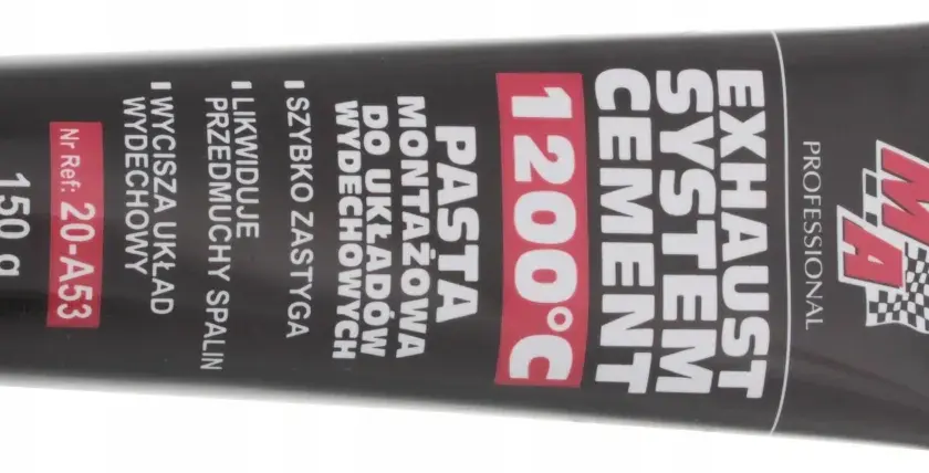 Pasta montażowa do tłumików, 150g. Uszczelnia i wycisza układ wydechowy, odporna na 1200°C.