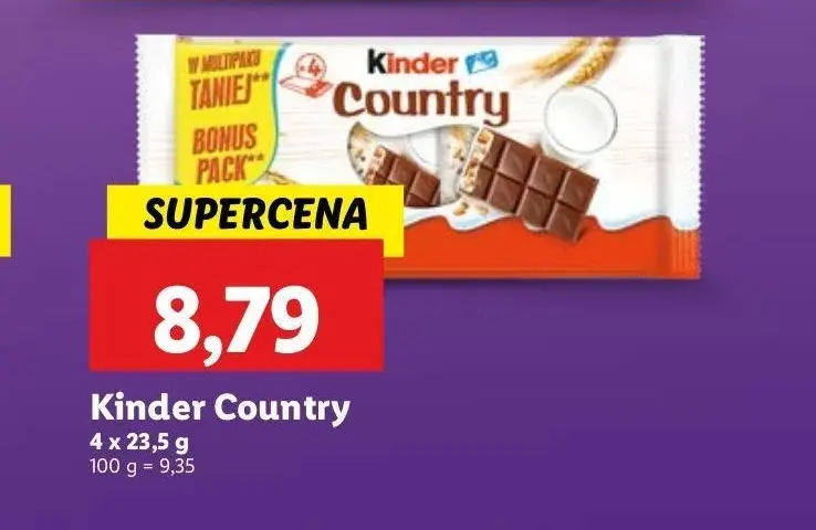 Gdzie kupić Kinder Country? Sklepy, online, promocje kup taniej!