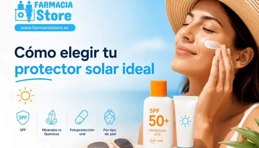 Mujer aplicando protector solar SPF 50+. Guía para elegir el mejor protector solar según dermatólogos.