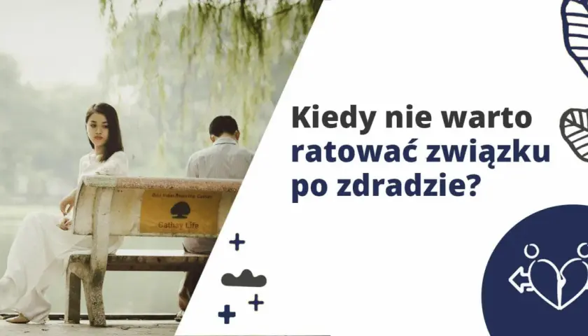 Smutna kobieta siedzi na ławce, odwrócona plecami do mężczyzny. Czy to znak, że zostałem zdradzony przez żonę i nie ma już ratunku?