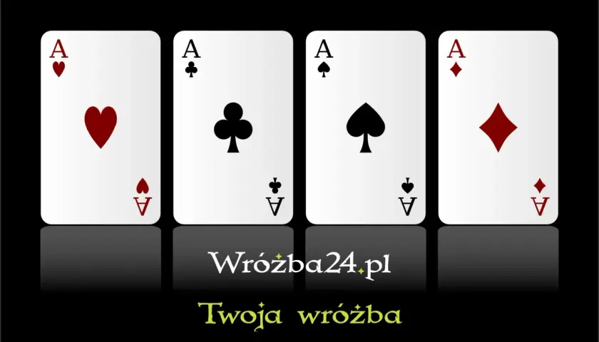 Cztery asy: kier, karo, pik i trefl. Poznaj znaczenie kart klasycznych i odkryj swoją wróżbę na Wróżba24.pl.