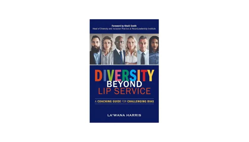 Book cover "Diversity Beyond Lip Service" features diverse faces, illustrating why does inclusion matter for challenging bias.