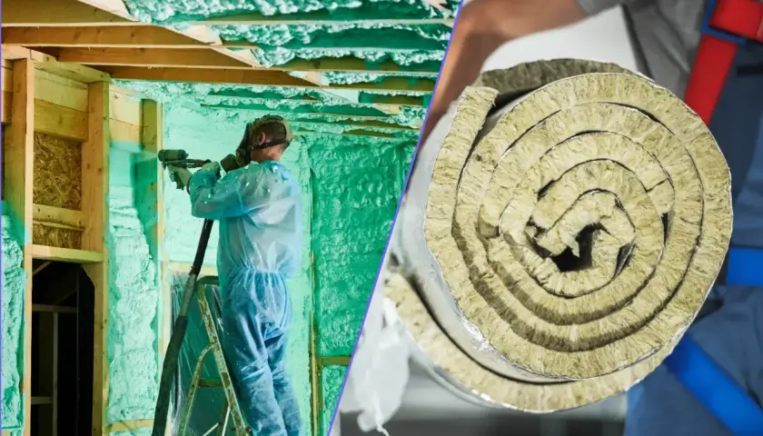 Piana PUR w sprayu kontra wełna mineralna w rolce – porównanie materiałów izolacyjnych.
