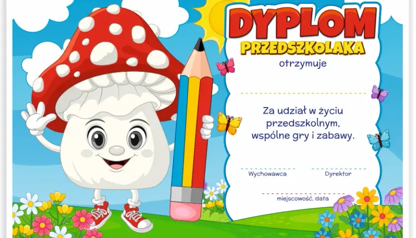 Jak wypisać dyplom dla przedszkolaka, aby był wyjątkowy i piękny