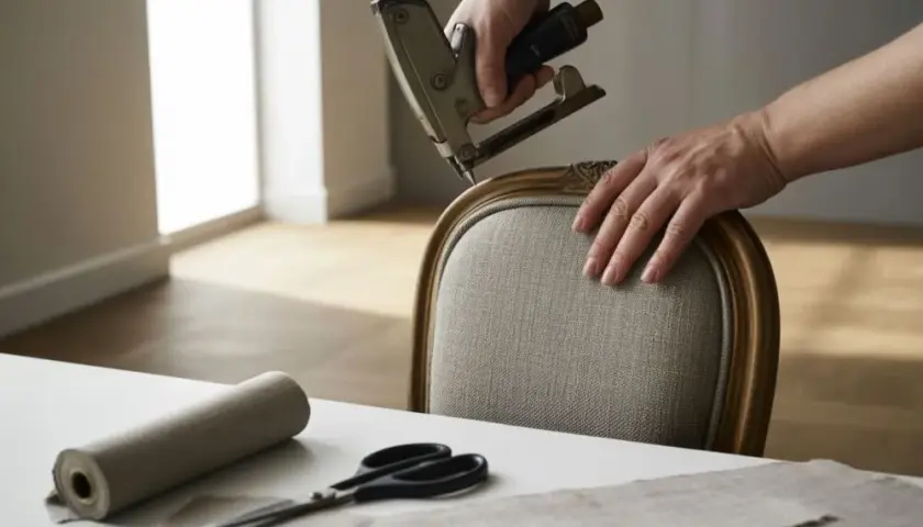 Jak wymienić tapicerkę oparcia krzesła? Przewodnik DIY