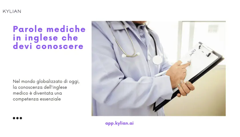 Medico con camice bianco e stetoscopio, scrive su una cartella clinica. L'inglese medico è fondamentale oggi.