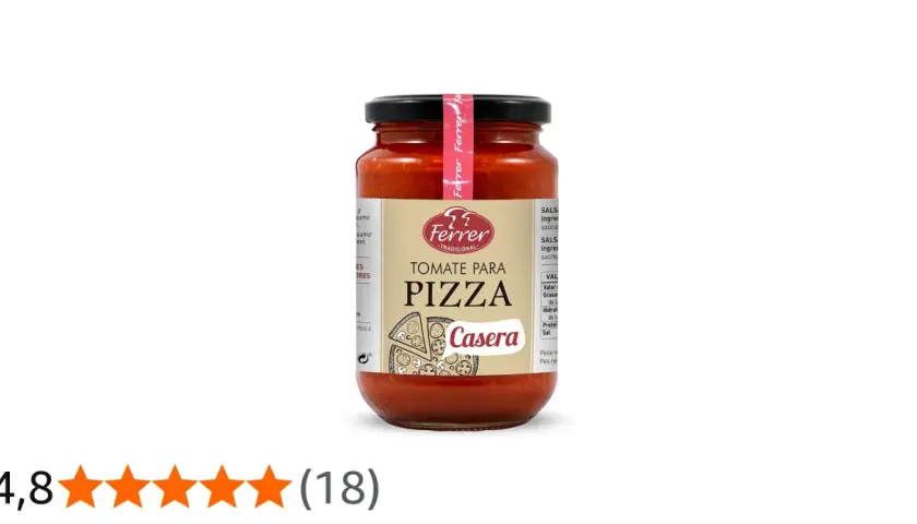 Tarro de tomate para pizza Casera Ferrer. El que tomate se usa para la pizza es este, ideal para tus recetas.