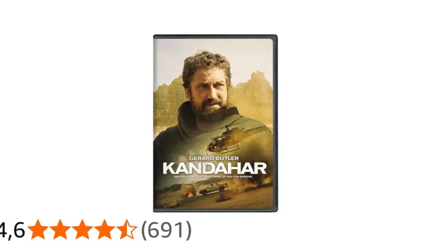 Gerard Butler w filmie Kandahar. Ucieczka z Afganistanu, gdzie helikopter i samochód biorą udział w akcji.