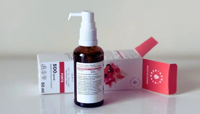 Aura Herbals Witamina D3 w kroplach, 50 ml. Suplement diety z pompką, wspierający odporność.