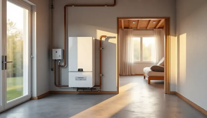 Nowoczesny piec 18kW, idealny do ogrzania średniej wielkości domu lub mieszkania.