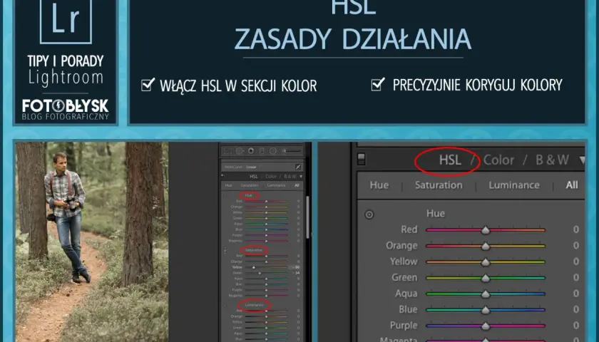 Poradnik Lightroom po polsku: jak precyzyjnie korygować kolory w sekcji HSL.