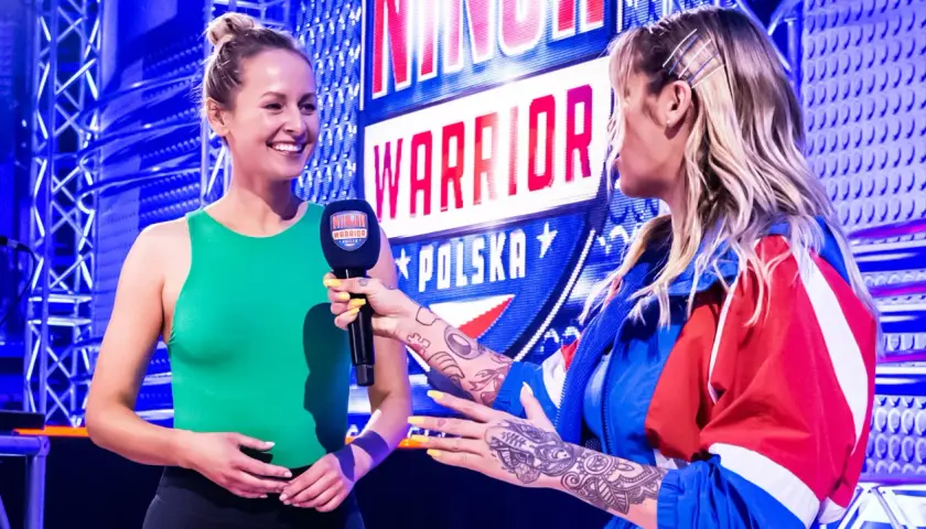 Milena Rostkowska z Galant TVN FAKTY rozmawia z uczestniczką Ninja Warrior Polska.
