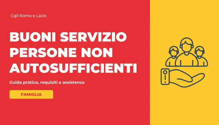 Buoni servizio per persone non autosufficienti: guida pratica e assistenza. Informazioni sull'indennità di accompagnamento per la famiglia.