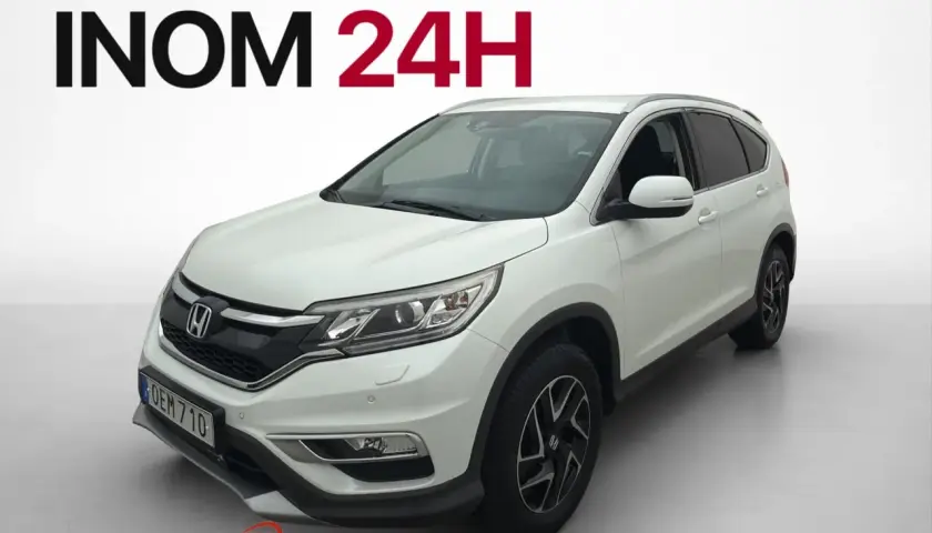 Vit Honda CR-V, redo för leverans inom 24h. Inga problem med denna bil!