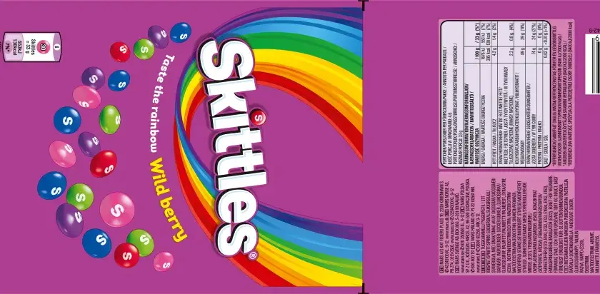 Kolorowe drażetki Skittles Wild Berry. Czy skittles są zdrowe? Z pewnością nie są idealnym wyborem dla dbających o linię, ale smakują wyśmienicie!