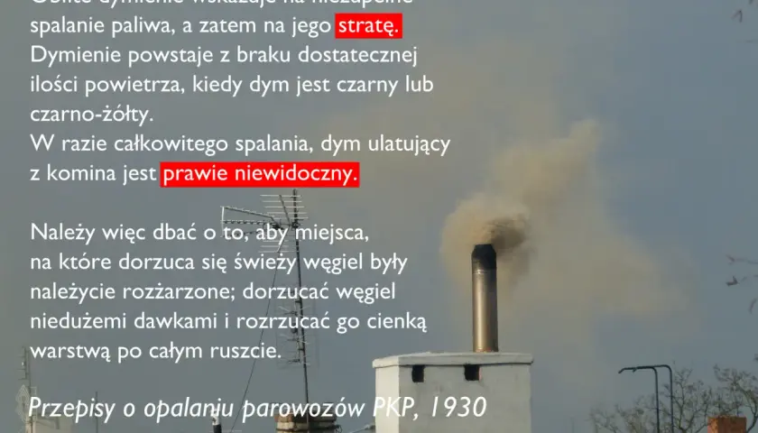 Gęsty dym z komina, wskazujący na niepełne spalanie, może być szkodliwy. Wskazówki dotyczące palenia węglem.