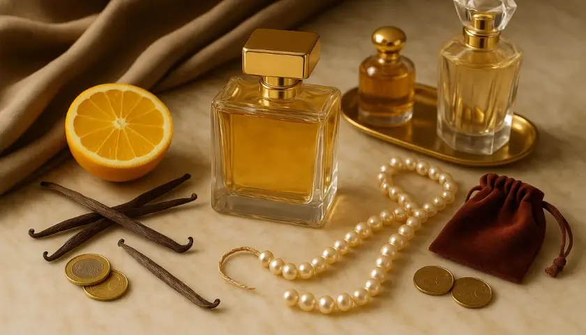 Złote perfumy, laska wanilii, plasterek yuzu – co to za połączenie? Luksusowe nuty zapachowe.