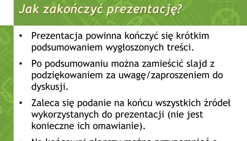 Jak zakończyć prezentację w PowerPoint, aby zachwyciła odbiorców