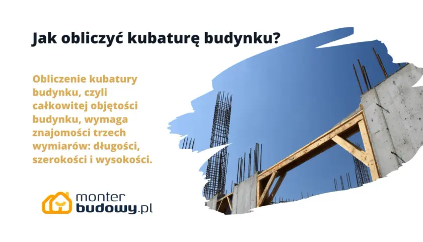 Obliczanie kubatury budynku wymaga znajomości jego wymiarów. Widoczna konstrukcja betonowa i drewniana zapowiada budowę.
